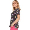 MediChic Women Scrubs V-Neck Printed Scrub Top with Three Pockets - 3 of 4