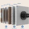 Shower Curtain Rod, Adjustable 32-47 Inch Spring Tension Rust-Resistant Non-Slip Stainless Steel Rod, No Drilling Required, Black - 3 of 4