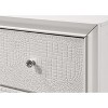 NicBex Modern Glam Style 5 Drawers Dresser Glam Closet Storage with Embossed Crocodile Pattern for Bedroom, Living Room, Hallway, White - image 3 of 4