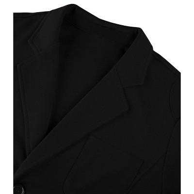 INSPIRE CHIC Men's Lightweight Notched Lapel Solid Color Long Sleeve Slim Fit Blazer Black Medium — фото 3
