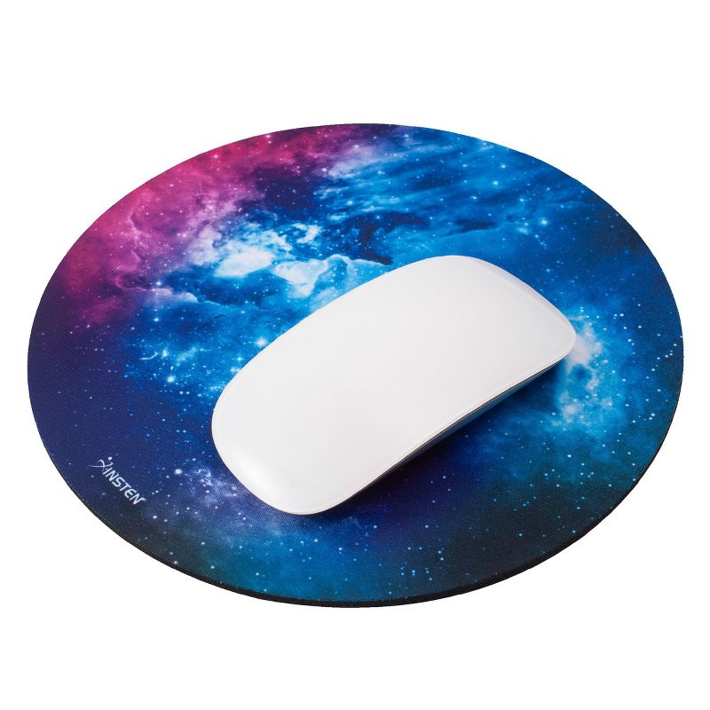 Insten Round Mouse Pad Galaxy Space Nebula Design, Non Slip Rubber Base, Smooth Surface Mat, For Home Office Gaming (7.9" x 7.9"), 3 of 10