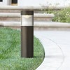 John Timberland Petrichor 8 1/2" High Modern Landscape Bollard Light Fixture Porch House Exterior Outside LED Bulb Low Voltage Black Aluminum - 2 of 4