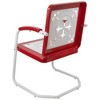 Northlight 35" Square Outdoor Retro Tulip Steel Armchair, Red and White - 4 of 4