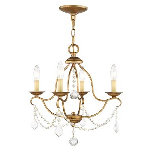 Livex Lighting Chesterfield 4 - Light Chandelier in  Antique Gold Leaf - 1 of 4