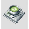 Matcha Teacup I Only Love My Bed and Matcha Women's Crew Neck Crop Top - 2 of 3