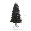5ft Prelit Artificial Christmas Tree with LED Lightscolored Fiber Optics and Realistic Branch Tips - 3 of 4