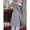 Essential Solid Open Front Maxi Long Knitted Cardigan Sweater for Women - 4 of 4