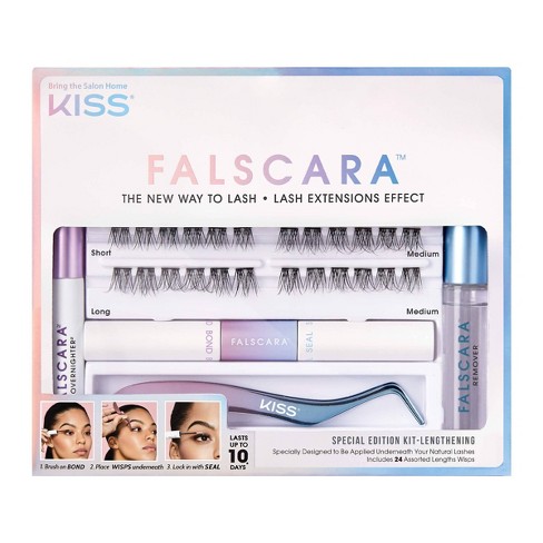 Kiss Nails Falscara Complete Diy Eyelash Extension Kit 24ct Target - Diy Eyelash Extensions Kit Kiss