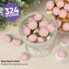 Big Dot of Happiness Pink Wedding Candy Stickers, Mr & Mrs Wedding Guest Favors, Party Favor Labels, Small Round Candy Stickers - 324 Count - 2 of 4