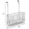 iDESIGN Classico Steel Wire Over The Cabinet Door Hanging Storage Basket Chrome: Metal Kitchen Organizer, Hand Wash - 3 of 4