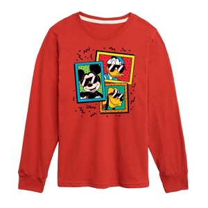 Boys' - Disney - Mickey Friends Sunglasses Long Sleeve Graphic T-Shirt - 1 of 4