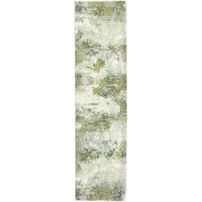 Oriental Weavers Evolution 8039E Blue/ Green Indoor Area Rug - 2'6" x 12'