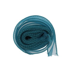 Unique Bargains Ribbon Plain Fishtail Organza Simple Style Polyester 354.33"x1.57" 1Pcs - 1 of 3