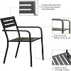 32.1'' 4-Pieces Patio Dining Chairs, Outdoor Heavy Duty Metal Chairs Chairs Black - 4 of 4