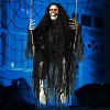 Joyfy 36" Halloween Hanging Swinging Skeleton with Robe for Halloween Decor, Floating Skeleton Prop Party Supplies Outdoor Decoration - 2 of 4