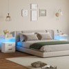 Sapphtopaz Modern Nightstand with Adjustable LED & Open Shelf Storage Bedside Table with Drawers Space-Saving Side Table for Bedroom,Living Room - 3 of 4