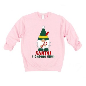 Simply Sage Market Women's Graphic Sweatshirt Santa I Gnome Him - 1 of 4