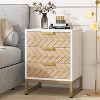 Hommoo 3 Drawers Nightstand with Metal Frame - 4 of 4