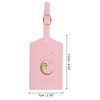 Unique Bargains Letter Luggage Tag Pink 1 Pc - 2 of 4