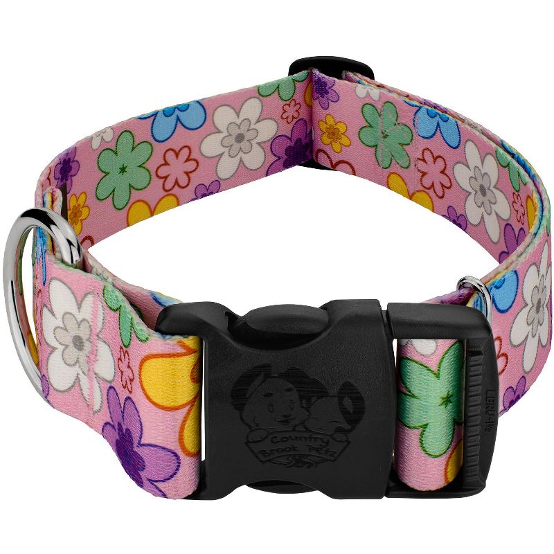 Country Brook Petz 1 1/2 Inch Deluxe May Flowers Dog Collar, 1 of 6