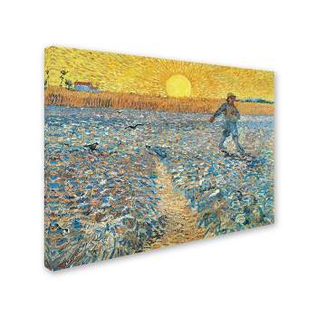 Trademark Fine Art -vincent Van Gogh 'fishing Boats On The Beach' Canvas Art  : Target