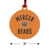Mercer University Bears Logo Aluminum Holiday Christmas Tree Ornament - 3 of 4