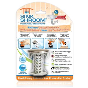SinkShroom (Nickel Edition) The Hair Catcher That Prevents Clogged Bathroom Sink Drains from TubShroom - 1 of 4