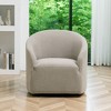 32" Wide Boucle Upholstered Swivel Barrel Chair - Kinwell - 3 of 4