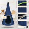 Costway 32'' Kids Nest Swing Chair Hanging Hammock Seat for Indoor Outdoor Green\Blue - 4 of 4