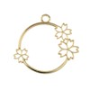 John Bead Beadwork Findings Circle with Flowers Gold Jewelry Finding, 12pcs - 2 of 4