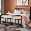 Yaheetech Iron Platform Bed Frame with High Headboard and Footboard - 2 of 4