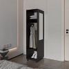 NicBex 63.00"H Armoire Wardrobe Closet Storage Cabinet with Mirror and Open Storage Shelves for Bedroom - 2 of 4