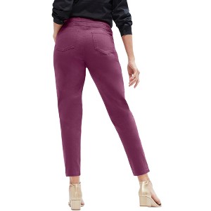 Jessica London Women's Plus Size Comfort Waist Stretch Denim Side Button Ankle Jean - 1 of 4