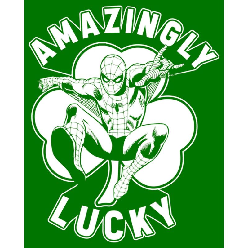 Men's Marvel St. Patrick's Day Spider-Man Lucky Clover T-Shirt, 2 of 6