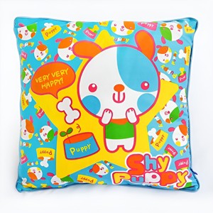 Slickblue Shy Puppy Decorative Throw Pillow - 15.8" x 15.8", Cartoon Design, Cotton Twill Cover, Down Alternative Fill - 1 of 4