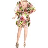 HAPPY BAY Women's Beachwear Summer Swim Beach Dress Cover Ups Swimwear Women Short Swimsuit Coverups for Women Tops L-XL Beige , Floral - 4 of 4