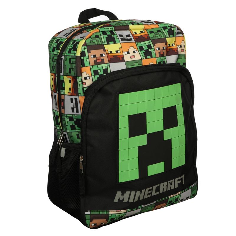 Kids&#39; Minecraft 16&#34; Backpack with Big Face Creeper - Black, 3 of 5