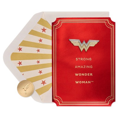 PAPYRUS Mother's Day Card Wonder Woman Pin
