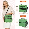 OPUX Double Decker Lunch Box Men Women, Insulated Leakproof Cooler Bag Adult Work, Dual Compartment Pail Tote Boys Girls Kids - 3 of 4