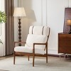 Boucle Accent Chair with Solid Wood Frame,Modern High Back Armchair for Living Room or Bedroom,Upholstered Lounge Reading Chair-Koiai - 2 of 4