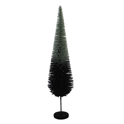 17.25 In Halloween Sisal Black Tree Bottle Brush Spooky Figurines - image 1 of 3