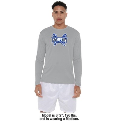 Men's Hampton University Adult Sport Long Sleeve Primary Logo