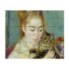 Trademark Fine Art - Pierre Renoir 'Woman With a Cat 1875' - 2 of 4