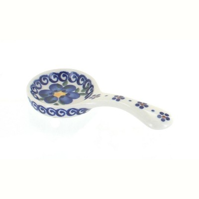 Blue Rose Polish Pottery Spring Blossom Candle Holder