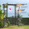 Karl Home 85 In. Black Pvc Garden Arbor With Gate And Fence - 4 of 4