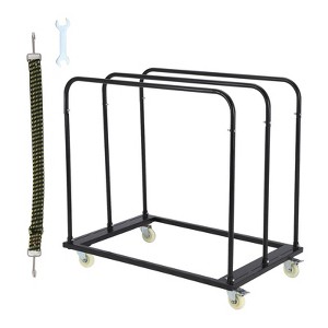 Folding Table Cart 1500 LBS, Heavy Duty Table Trolley with 5" Swivel Wheels, 10 Table Capacity for Event Party Hotel - 1 of 4