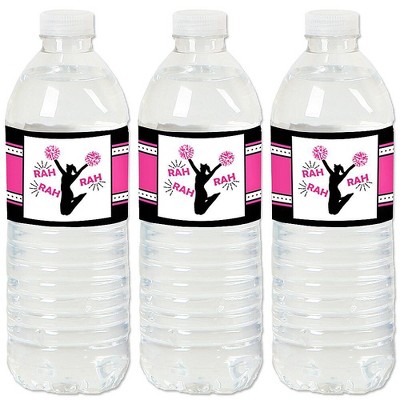 Big Dot of Happiness We've Got Spirit - Cheerleading - Birthday Party or Cheerleader Party Water Bottle Sticker Labels - Set of 20
