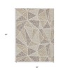 Brown Taupe And Beige Geometric Washable Indoor Outdoor Area Rug - 3 of 4