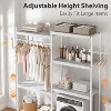 5 Tier Wooden Adjustable Height Bathroom, Laundry Room Shelves, Storage Racks Above Clothes Machines and Dryers, Laundry Room - 3 of 4