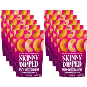 Skinnydipped Salty and Sweet Cashews Cinnamon Crunch- Case of 10/4 oz - 1 of 4